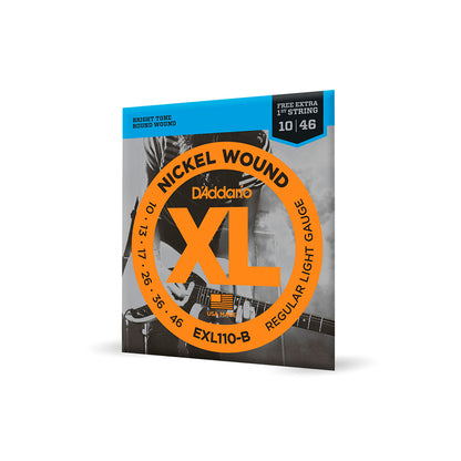 Cordas Para Guitarra D Addario Xl Nickel Wound Exl110-b .010-.046 Com Corda Extra Pl010 [F108]