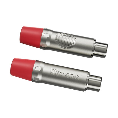 Plug Rca Femea Nickel Vermelho 10 Un Wireconex [F108]