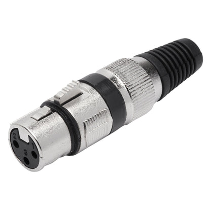 Conector Xlr Femea Linha Preto Corpo Metalico Storm 05 Unidades [F108]