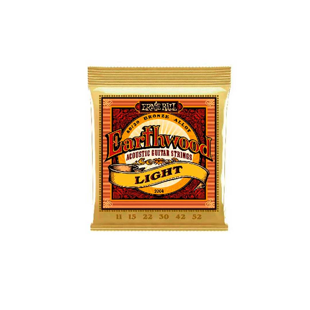 Encordoamento P/violão Aço Earthwood Leve 80/20 Bronze Ernie Ball 011"-052" P02004 [F108]
