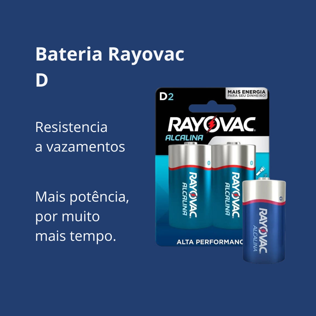 Pilha Alcalina "d" Rayovac (cartela Com 2 Unidades) 20220 [F108]