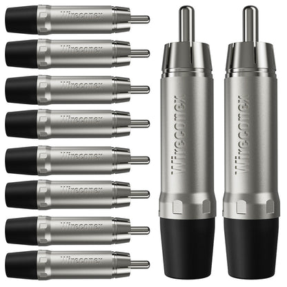 Conector Plug Rca Macho Wc 1212 Bk  Wireconex 10unidades [F108]