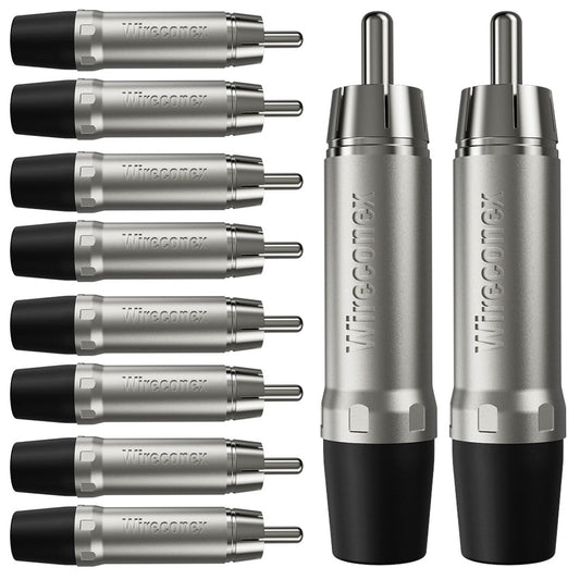 Conector Plug Rca Macho Wc 1212 Bk  Wireconex 10unidades [F108]