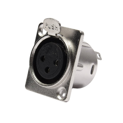 Conector Painel Xlr Fêmea 3 Polos Storm 10 Unidades [F108]