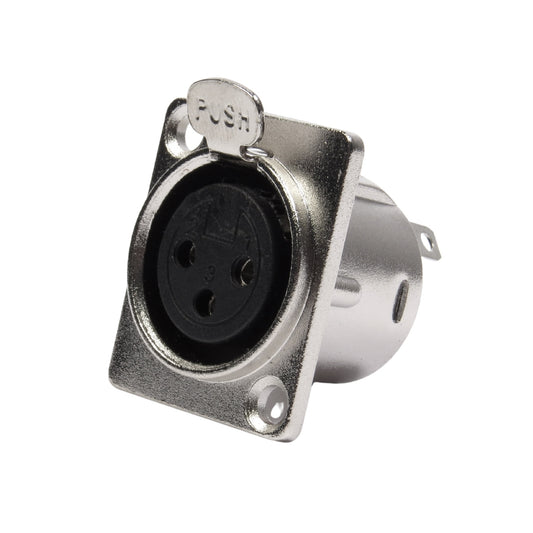 Conector Painel Xlr Fêmea 3 Polos Storm 10 Unidades [F108]