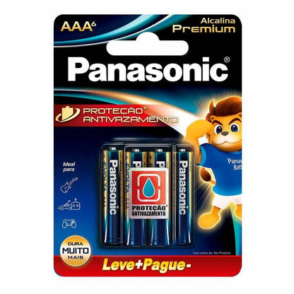 42 Pilhas Alcalinas Premium Aaa Panasonic (7 Cart)