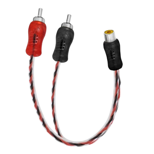 Cabo Audio Y 1 Fêmea X 2 Machos, Transparente. 20cm Automotivo Storm [F108]