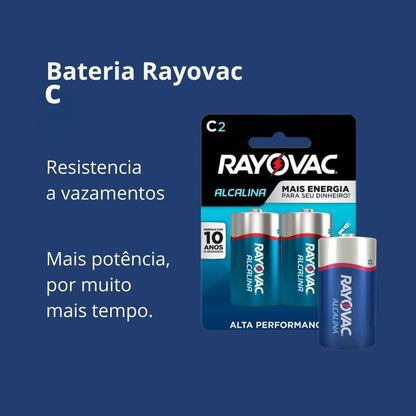 Pilha Alcalina Rayovac "c" (cartela Com 2 Unidades) 20120 [F108]
