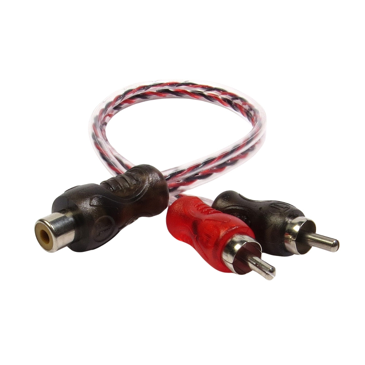 Cabo Audio Y 1 Fêmea X 2 Machos, Transparente. 20cm Automotivo Storm [F108]
