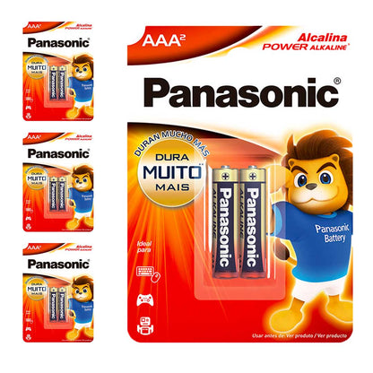 8 Pilhas Alcalinas Aaa Panasonic (4 Cart)