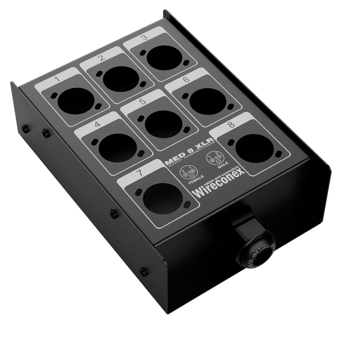 Painel Para Multicabos Sem Conectores 8 Vias Xlr Wireconex [F108]