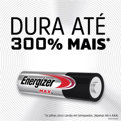 Pilha Alcalina Max Aa Cart 4 Sm-160 Energizer [F108]