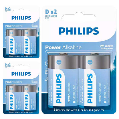 6 Pilhas Alcalinas D Philips (3  Cart)