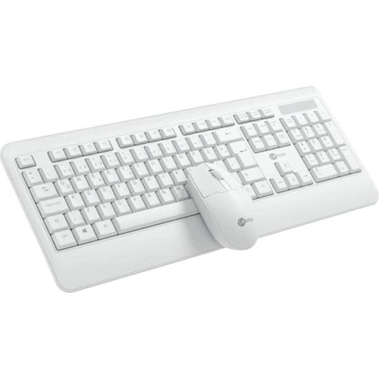 Kit Teclado e Mouse Sem Fio Lecoo KW202 Branco [F002]