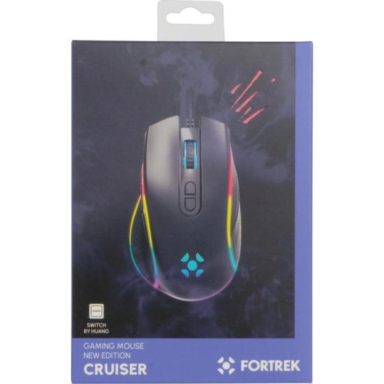 Mouse Gamer Fortrek Cruiser New Edition 12000 Dpi RGB Preto [F002]
