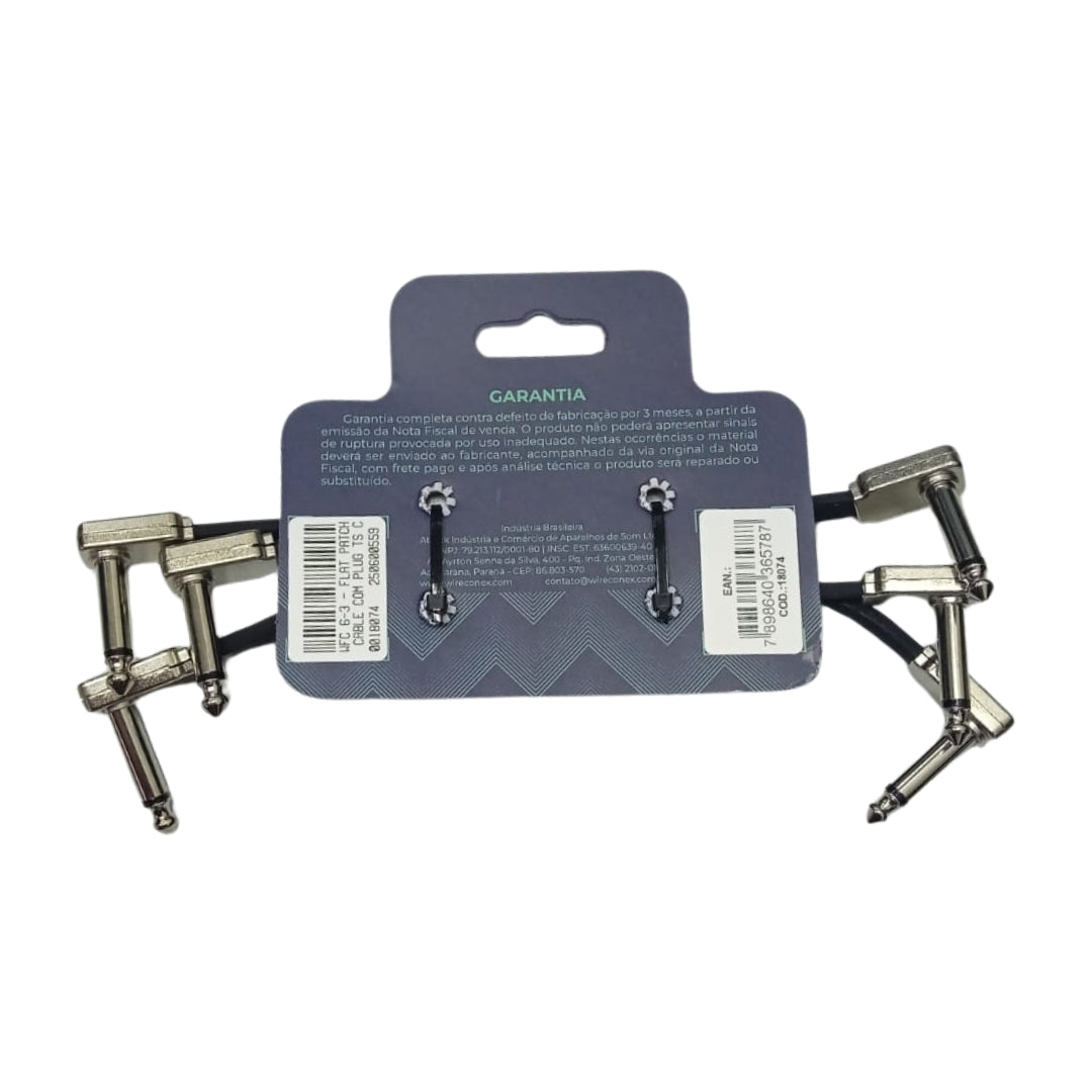 Cabo Flat Para Pedal Wireconex Wfc 6-3 – Emborrachado 6 Polegadas [F108]
