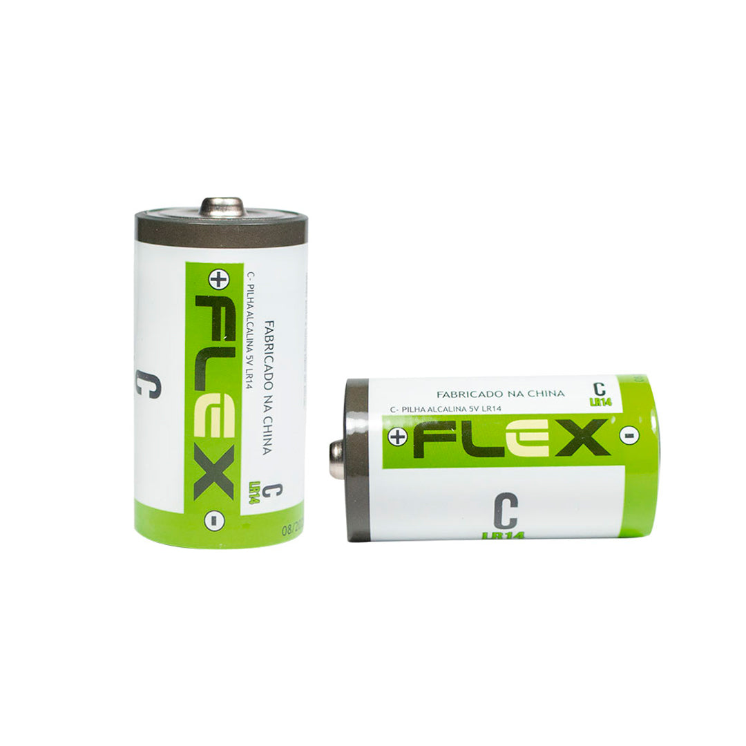 Pilha Alcalina C Flex C/2 Unidades Fx-ck2 [F108]