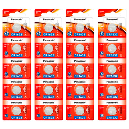 20 Baterias CR1632 Panasonic (04 Cartelas)