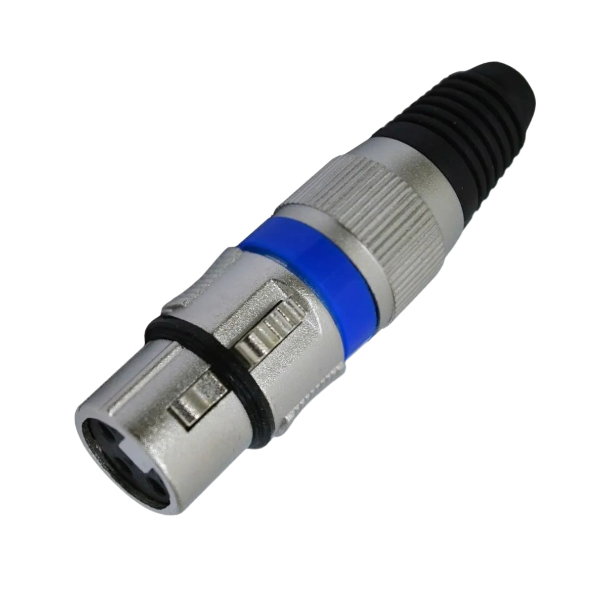 Conector Xlr Femea Linha Azul Corpo Metalico Storm 05 Unidades [F108]