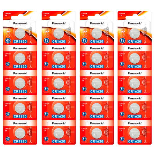 20 Baterias CR1620 Panasonic (04 cartelas)