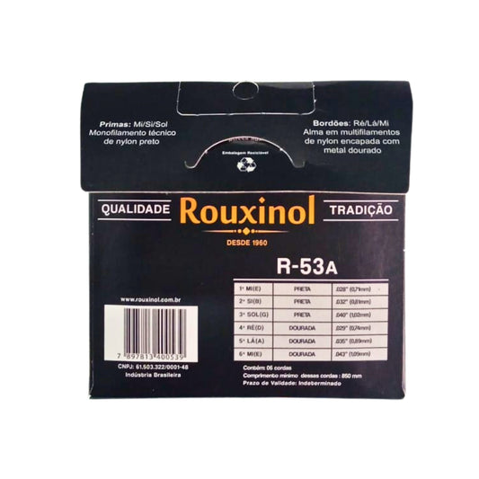 Encordoamento Violão R-53a Nylon Preto Dourada Rouxinol [F108]