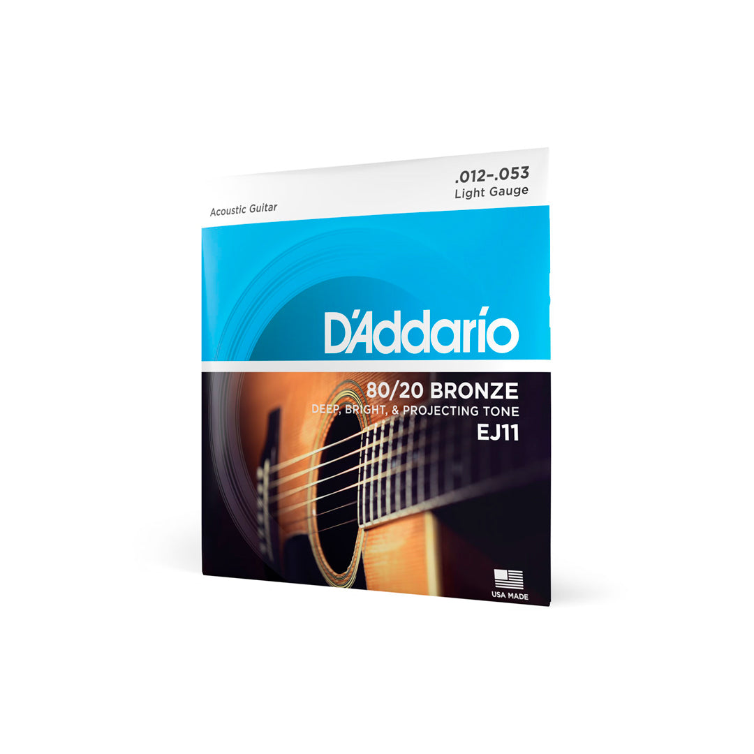 Cordas Para Violão Aço D Addario Bronze 80/20 Ej11 012" 053" [F108]