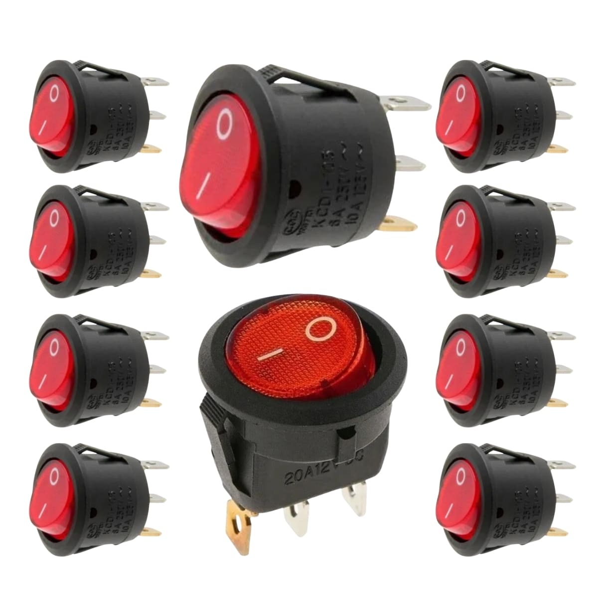 Chave Kcd1-105-102n 3 Polos 6a/250vac 10a/125vac Storm 10 Un [F108]