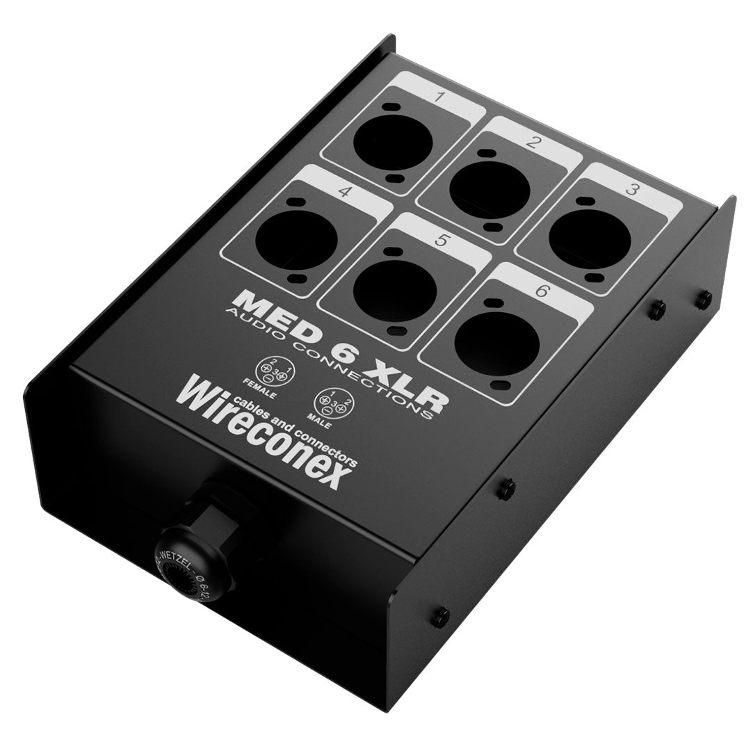 Painel Para Multicabos Sem Conectores 6 Vias Xlr Wireconex [F108]