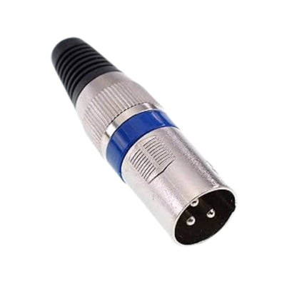 Conector Xlr Macho Linha Azul Metalico Storm 05 Unidades [F108]