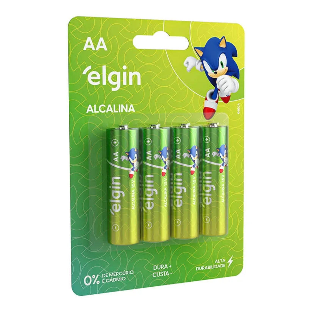 Pilha Alcalina Aa4 Elgin Cartela Com 04 Unidades [F108]