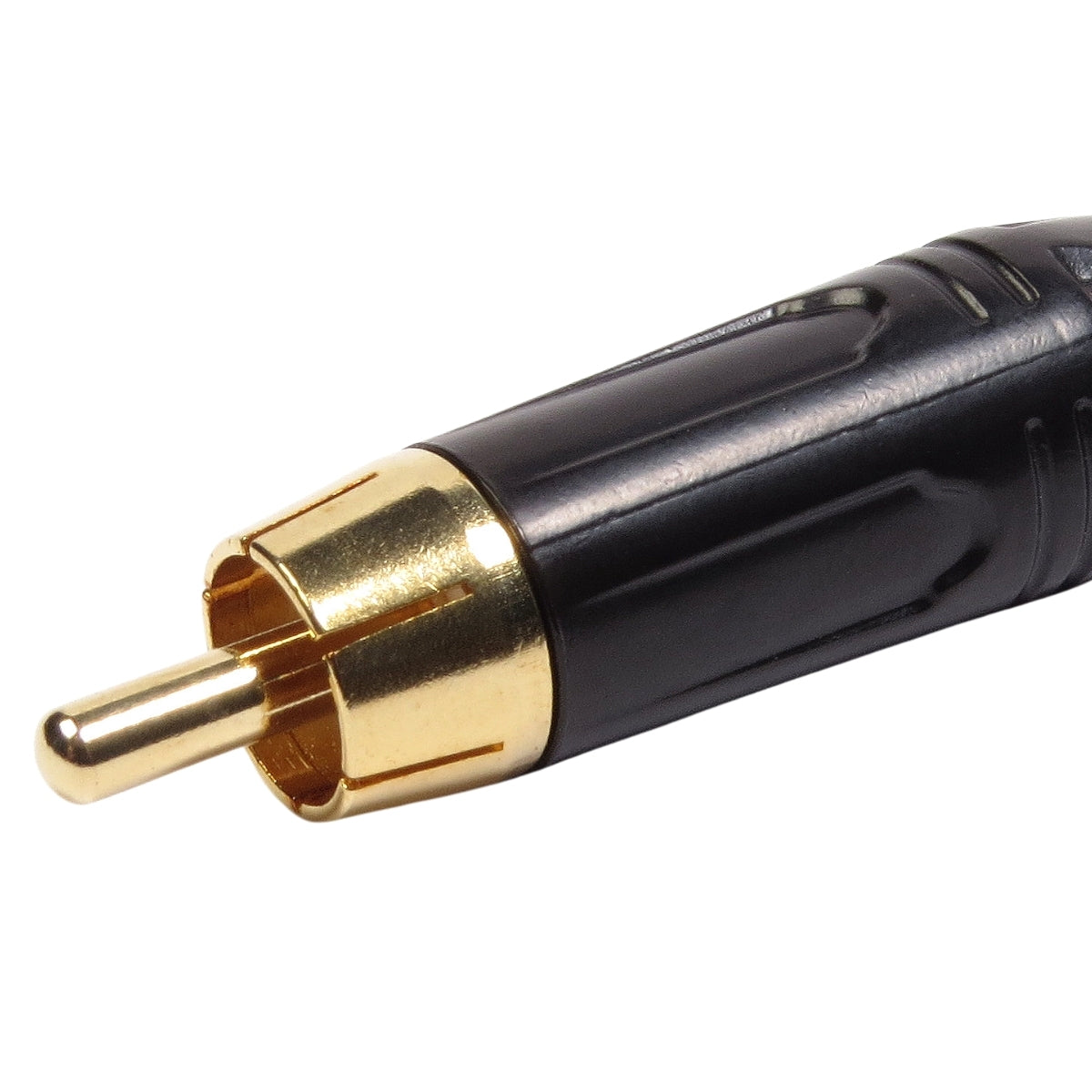 Conector Linha Rca Macho Preto Metal Storm 10 Unidades [F108]