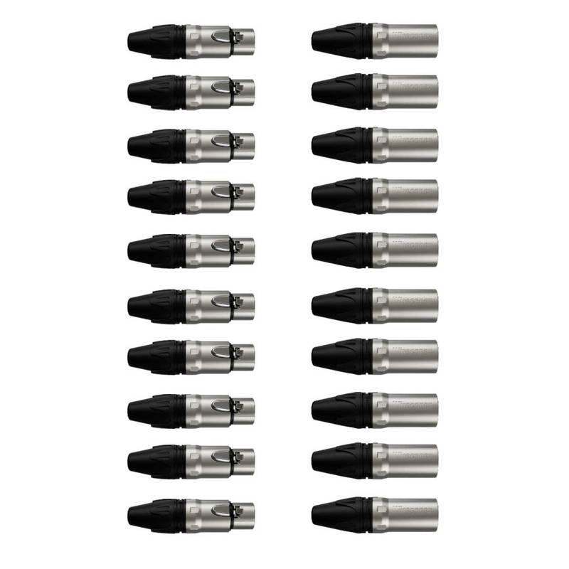 Kit Conectores Xlr 1003 1013 20un (10 Machos/10 Femeas) Wireconex [F108]