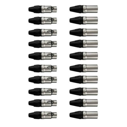 Kit Conectores Xlr 1003 1013 20un (10 Machos/10 Femeas) Wireconex [F108]