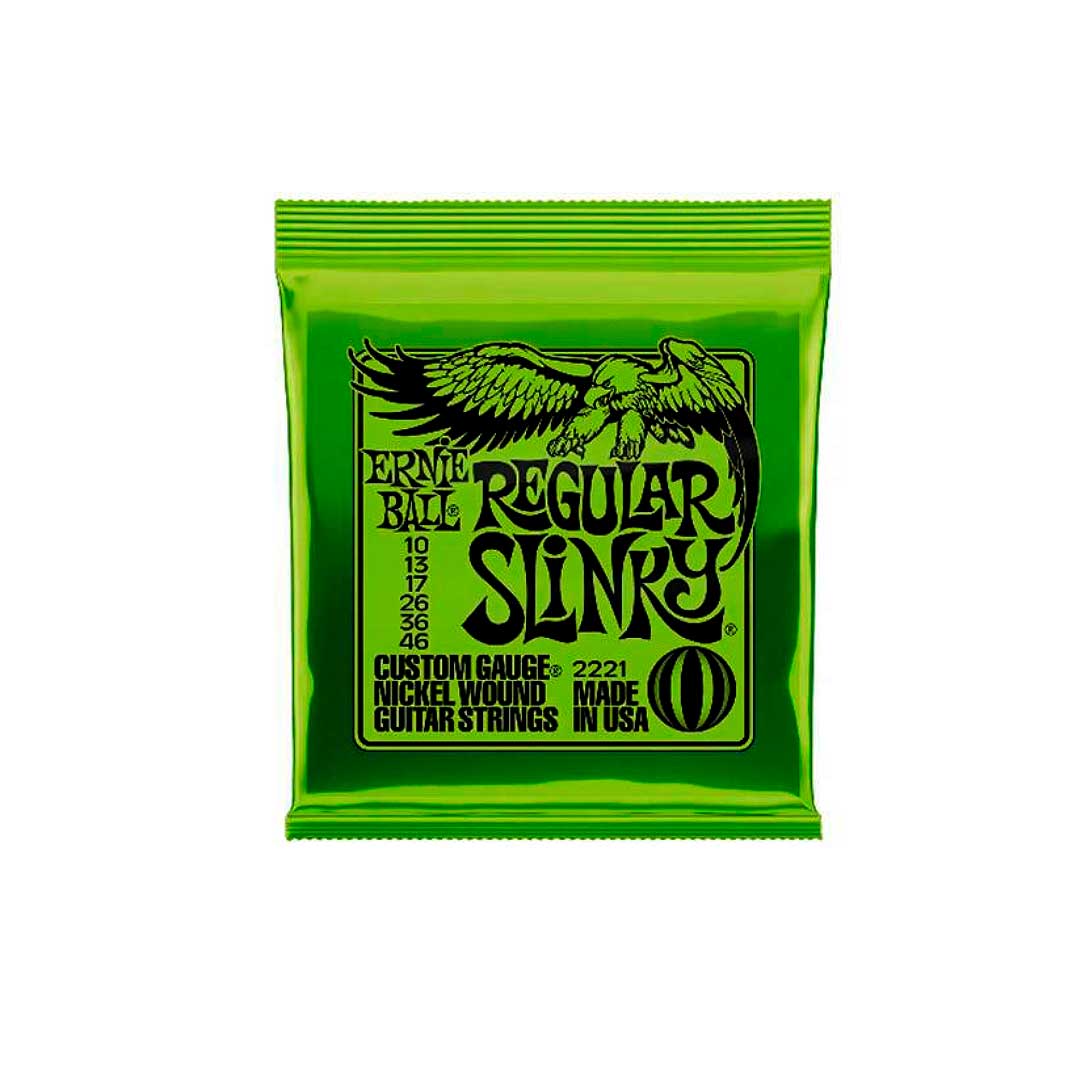 Encordoamento 010"-046" P/guitarra Regular Slink Niquel Ernie Ball P02221 [F108]