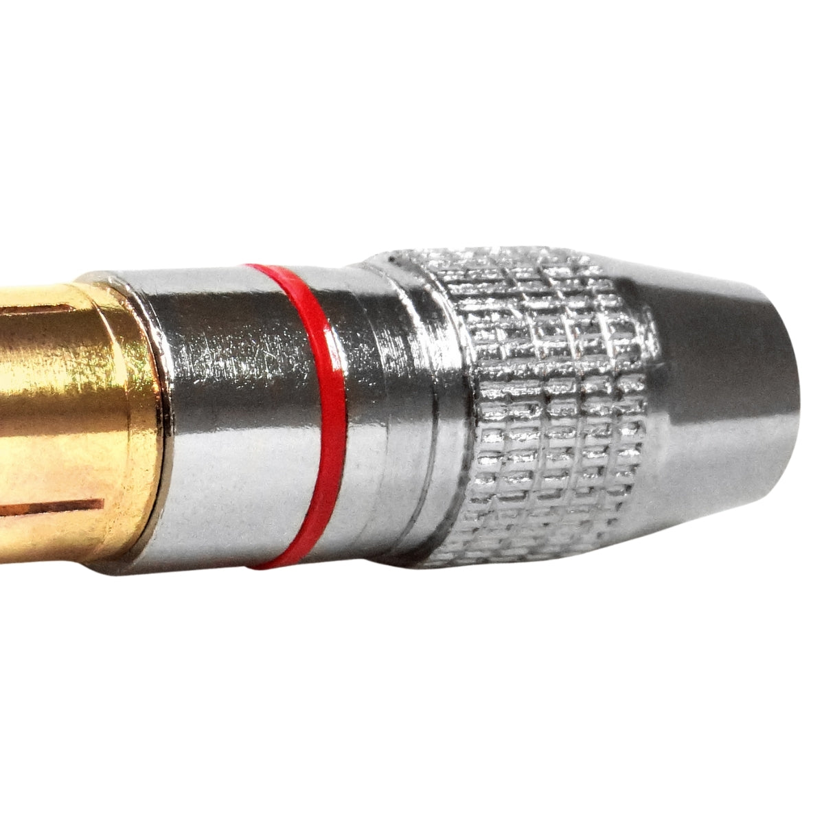 Conector Linha Rca Macho Profissional Vermelho Storm 10 Unidades [F108]