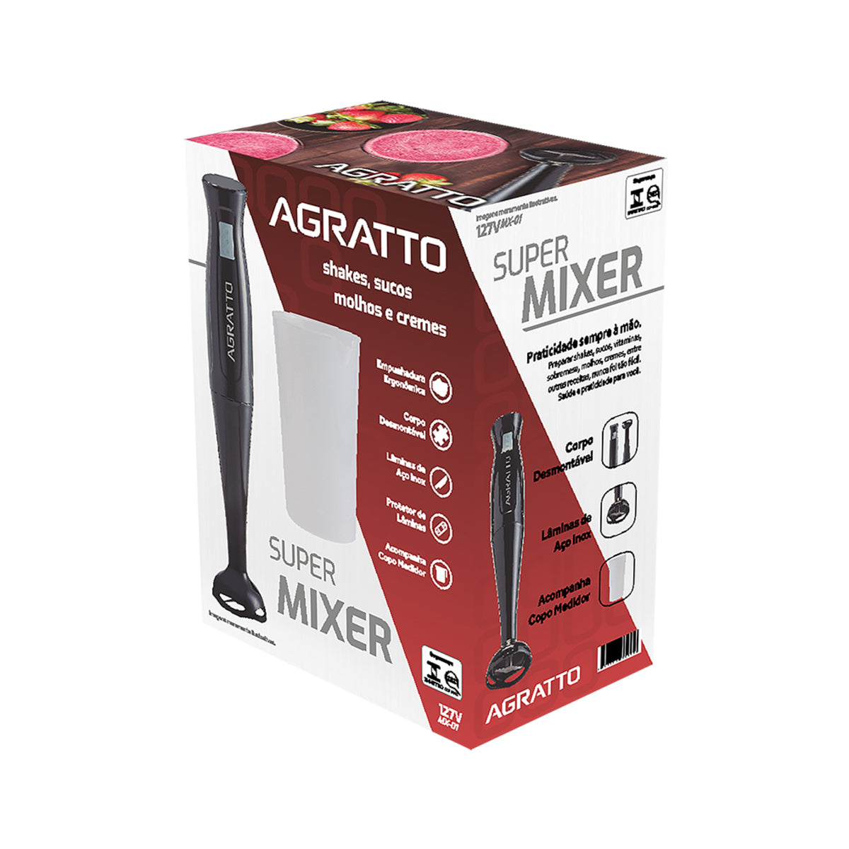 Super Mixer Com Copo 200w 127v Agratto [F108]