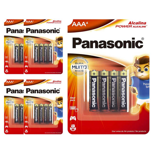 20 Pilhas Alcalinas Aaa Panasonic (5 Cart)