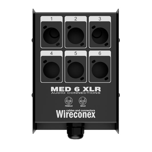 Painel Para Multicabos Sem Conectores 6 Vias Xlr Wireconex [F108]
