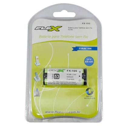 Bateria Telefone Sem Fio Fx105 2,4v 830mah Flex [F108]