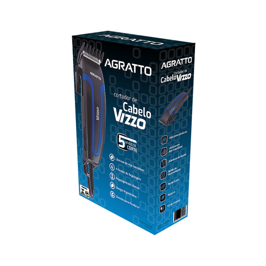 Cortador De Cabelos Vizzo Cr01 127v 10w Preto Agratto [F108]