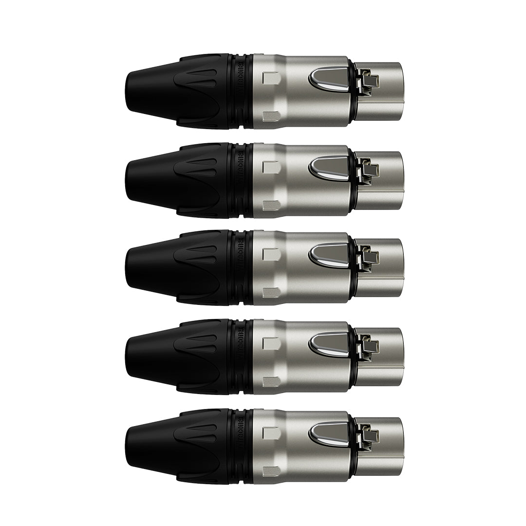Conector Xlr Femea Wc 1003 Fl Bk Ni 3p 5un Wireconex [F108]