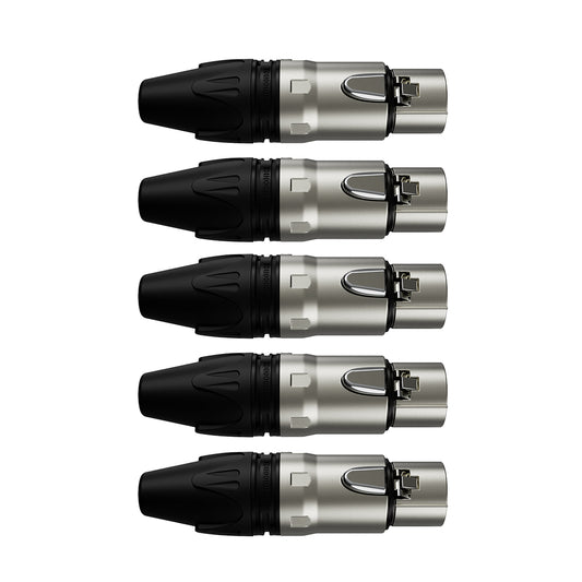 Conector Xlr Femea Wc 1003 Fl Bk Ni 3p 5un Wireconex [F108]