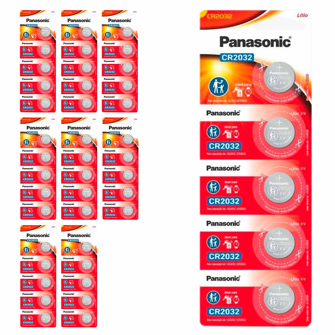 45 Baterias Cr2032 Panasonic (9 Cart)