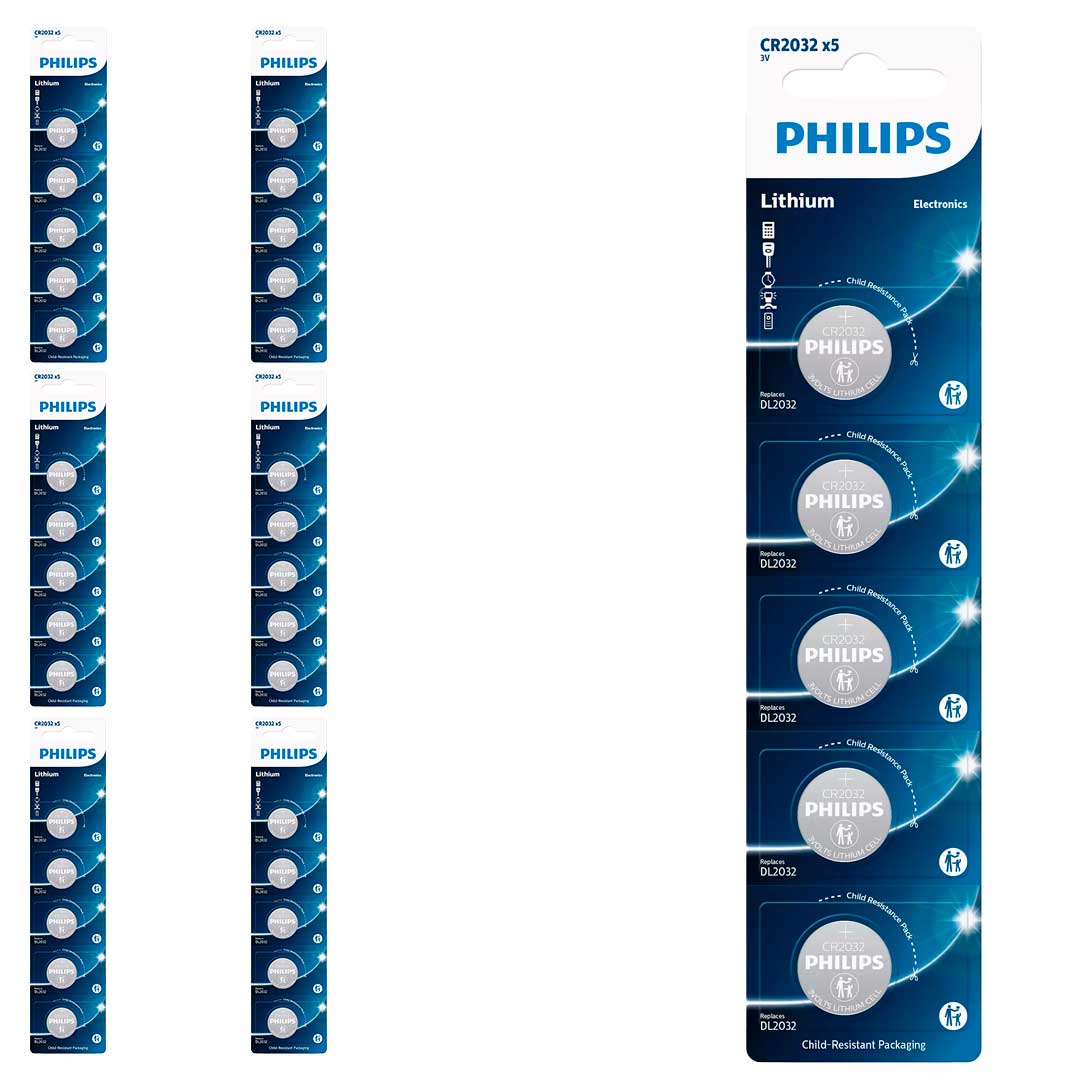 35 Baterias CR2032 Philips (7  Cart)