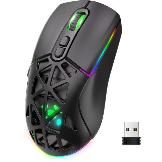 Mouse Gamer Sem Fio Wireless Fortrek Striker Air Preto [F002]
