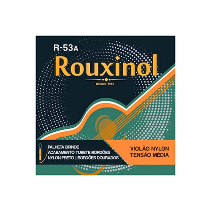 Encordoamento Violão R-53a Nylon Preto Dourada Rouxinol [F108]