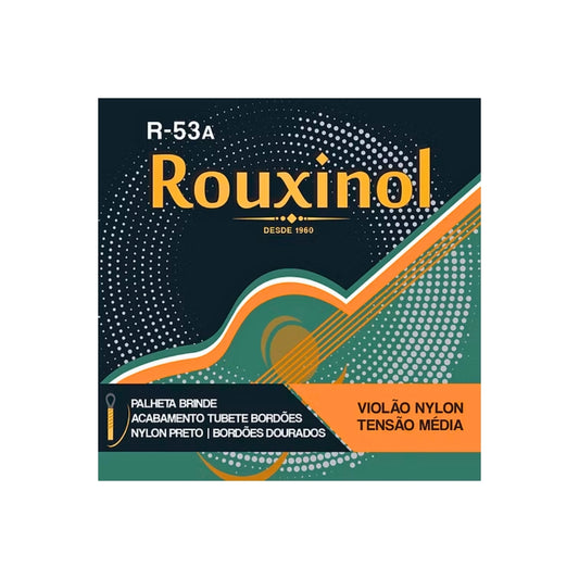 Encordoamento Violão R-53a Nylon Preto Dourada Rouxinol [F108]