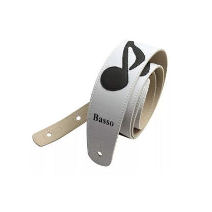 Correia Nm Branco Nota Musical Preto Basso [F108]