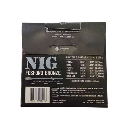 Encordoamento Violão Aço Fósforo Bronze 011"-050" Npb520 Nig [F108]