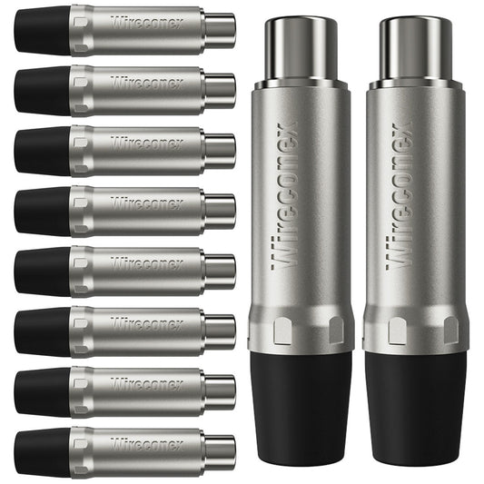 Plug Rca Femea Nickel Preto 10 Un Wireconex [F108]